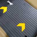 VEVOR 4" Rise Rubber Threshold Ramp, 35.5" Wide Wheelchair Ramp Doorway, Natural Curb Ramp, 33069Lbs Load Capacity, Non-Slip Textured Surface Rubber Curb Ramp for Wheelchair and Scooter (Black)