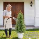 2Pack 3FT Artificial Topiary Trees for Outdoor, UV Resistant Realistic Faux Pine Shrubs Plants, Indoor Fake Trees for Home Offices Front Porch Decor
