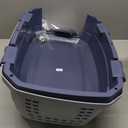 Amazon Basics 2-Door Top-Load Hard-Sided Cat Pet Travel Carrier, 19.0" L x 12.6" W x 10.0" H, Gray & Blue