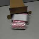 50 PACK Mini Cake Pans with Lids and Spoons,Rectangular Aluminum Foil Bread Pan,Mini Loaf Pans and Food Containers with Lids(Pink,6.8oz)