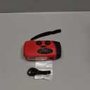 Emergency Hand Crank Radio with LED Flashlight for Emergency, AM/FM NOAA Portable Weather Radio with 2000mAh Power Bank Phone Charger, USB Charged & Solar Power for Camping, Emergency (Red)