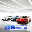 hykolity 10 Pack LED Shop Light 4FT, T5 Integrated Single Fixture, 22W, 2200LM, 6500K Super Bright White, Linkable Shop Light, Utility Shop Lights, Corded Electric with Built-in ON/Off Switch