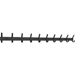 Matte Black Coat Rack Wall Mount with 10 Double Hooks for Hanging  30 Inch Heavy Duty SUS304 Stainless Steel Rustic Coat Hooks  Hat, Clothes, Purse, Towel Wall Hooks  1 Pack (10 Hooks - 1 Pack)