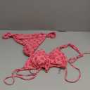 Women's 2 Piece Leopard Floral Bathing Suit Wireless Triangle Swimsuit High Waisted Bikini Sets (XX-Large, Pink)