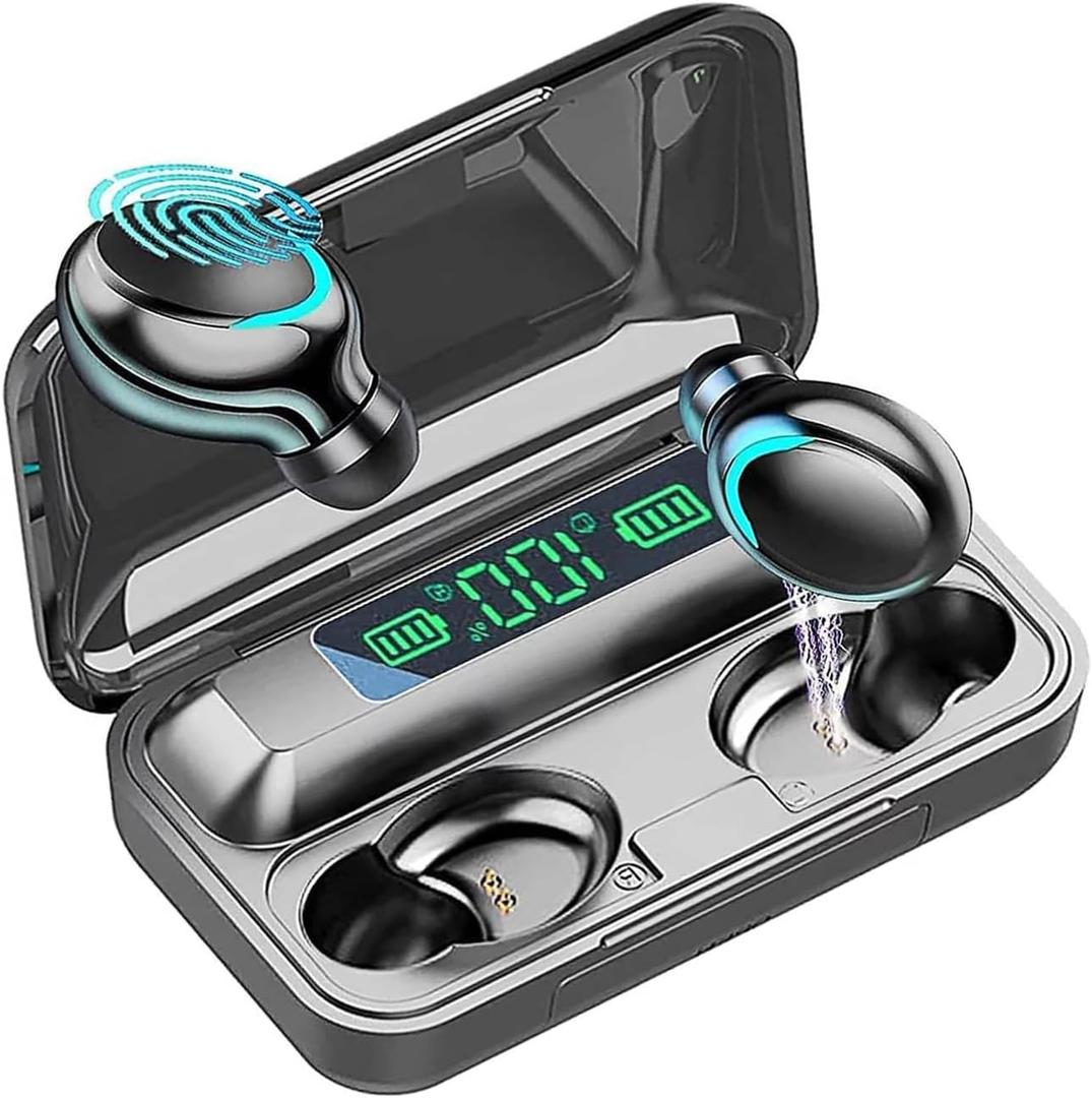 Wireless Earbuds Bluetooth 5.1 Headphones 36H Playtime Deep Bass Stereo Sound in-Ear Built-in Mic Headset Headphones with Charging Case for Travel Running