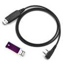 USB Program Cable for Kenwood NX-320 TK-260G TK-370G TK-2160 TK-3160 TK-2200 TK-2302 TK-2312 TK-3312 TK-2360 TK-3360 TK-3000 TK-3302 TK-3170 Radio 2-pin Clone Cord Cat Lead Wire + Software