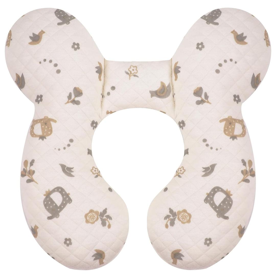 Baby Travel Pillow Upgraded, Soft Baby Head Support Pillow for Newborn Toddler, Babies Neck Car Seat, Pushchair and Strollers, Flower