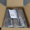 HzTinT TV Tray Side Table Sofa Tray for Couch Heavy Metal Base Swivel/Adjustable Height, Sofa Bed Bathroom Living Room, Study TV Tray C Shaped End Table Food Snack Trays for Eating Small Spaces (11.8*15.7 in, Brown)