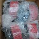 Nefish 5 Inch Industrial Grade Casters Wheels, Heavy Duty Aluminum Core PU Castor Set of 4, Durable Plate Swivel Casters with Brake 4000 LBS, Anti-Corrosion Wheels for Industrial, Equipment