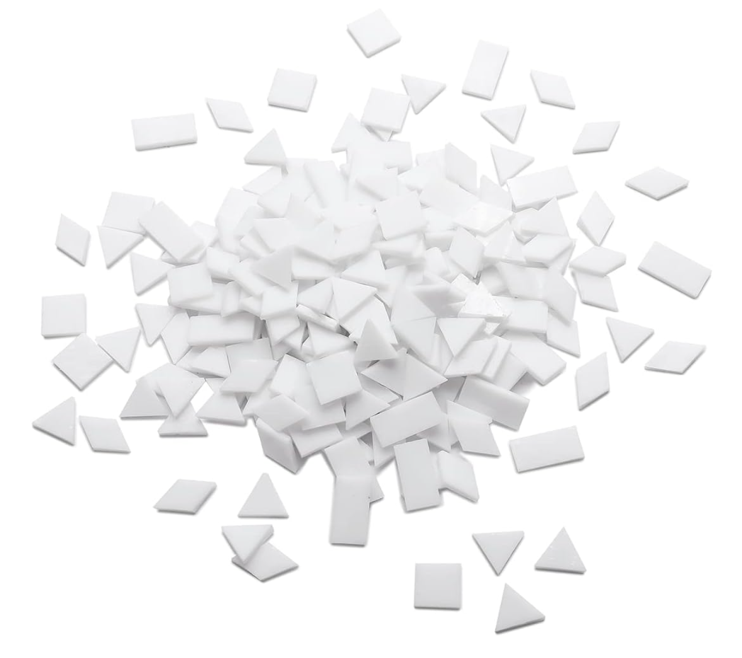 Lanyani Glass Mosaic Tiles for Art Crafts, 4 Shapes Mixed Colorful Glass Tiles Tiffany Stained Glass Pieces, 200 Pieces, Square/Rectangle/Diamond/Triangle (Coffe-1)