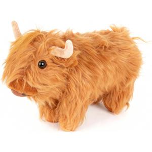 TICHA 12- Cow Christmas Highland Cow Stuffed Animal Plush Toy, Soft Fluffy Scottish Cattle Plush Pillow, Realistic Highland Cow Decor, Home Decor, Couch Pillow