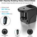 Electric Pencil Sharpener Heavy-Duty Helical Blade Sharpener with Adapter/Battery Operated for No.2/ (6-8mm) Pencils with Auto Stop & Cleaning Brush in School/Classroom/Office (Black)