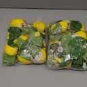 2 Pcs Artificial Lemon Flower Garland Vine, 14 Ft Fake Yellow Lemon Vines Silk Flowers Hanging Floral Garlands Decoration for Room Wall, Flower Themed Party, Wedding Supplies