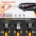 Electric Screwdriver Goldsea 4.2V Cordless Screwdriver 3.5N.m 1500mAh Type-C Charging 10pcs Screwdriver Bits 1/4 Hex Chuck 90/180 deformation handle Forward and reverse adjustment LED Light