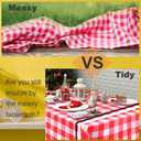 Table Bungees, Tablecloth Strap Band Elastic Band Clamps Grips Clips Shock Absorbent Tablecloth Cord to Hold Down Tables Cloth for Outdoor Party, 8 Pack White