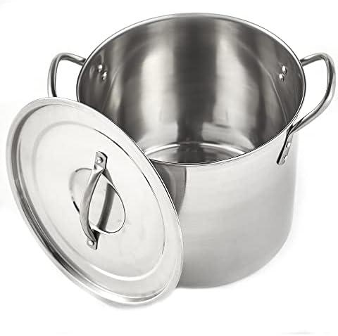 IMUSA USA Stainless Steel Stock Pot 12-Quart, Silver