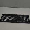 MARVO Large Print Backlit Keyboard, WK712 Wired Computer Keyboards with 7 Colors & 11 Modes Backlight, Tablet Phone Holder and Quiet Light Up Keys, Full-Size Gaming Keyboard for Windows, Mac