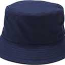 Navy Blue Bucket Hat for Men Women Teen Girl, Soild Double Side Wear Fisherman Cap Reversible Summer Travel Beach Sun Hat for Summer (Blue)
