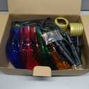 Jumbo C9 Christmas Pathway Lights Outdoor - 8.5 Feet 5 LED C9 Walkway Light, C7 Light Covered Jumbo Multicolor Bulb Christmas Lights Outdoor Decorations for Lawn Holiday Outside Yard Garden (1 Pack)