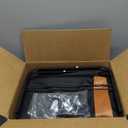 150L (40 Gal) Large Fashion Laundry Basket with Wheels, Leather Patchwork Rolling Hamper Carts, Sturdy Metal Frame, Removable Washable Bag, Tall Clothes Sorter for Bedroom, Laundry Room, Dorm - Black