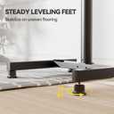 AM alphamount TV Floor Stand for 13-50 inch Flat/Curved TVs up to 44 lbs, 8 Level Height Adjustable Monitor Floor TV Stand with VESA 200x200, Portable TV Mount Stand for Living Room, Bedroom, Office