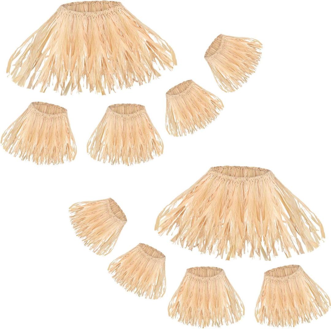 10 Pieces Scarecrow Straw Kit Scarecrow Costume Accessories Raffia Grass Bundle Dry Straw Party Accessory Halloween Decoration