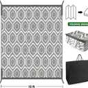 10x20 Outdoor Rug, Plastic Woven Patio Mat, Waterproof RV Camping Rug