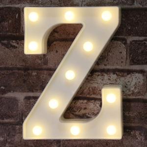 Pooqla LED Marquee Letter Lights Sign, Light Up Alphabet Letter for Home Party Wedding Decoration Z (Letter Z, Warm White)