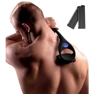 BaKblade 2.0 PLUS - Back Shaver for Men (DIY), Ergonomic Handle, Shave Wet or Dry (Extra Blades Included)