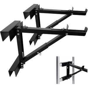 Adjustable Ladder Jacks 2 Pack, Professional Telescopic Ladder Platform Attachment with Heavy Duty Locking Feet - Fits Square, Round & D-Shaped Rails for Stairs, 250LBS Capacity