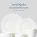 Mikasa Delray 40-Piece Bone China Dinnerware Set, White Round Dishes for 8 - Dinner Plates, Salad Plates, Cereal Bowls, Fruit Bowls and Mugs