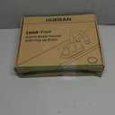 Bathroom Faucets for Sink 3 Hole, Hurran 4 inch Matte Black with Pop-up Drain and 2 Supply Hoses, Stainless Steel Lead-Free 2-Handle Centerset Faucet for Sink Vanity