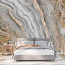 PYFFYP- Gold Marble Wallpaper Abstract wall murals for Living Room(Not Peel and Stick)