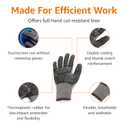 Amazon Basics Impact Protection Work Gloves - Cut Level A2, ANSI Level 4 Abrasion, Touchscreen Compatible, 15G Sandy Nitrile Palm, X-Large, 100 Pack, Black with Brown Edge