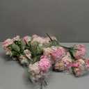 Tigeen 12 Bundles Peonies Artificial Flowers Faux Roses Silk Flowers Hydrangea Artificial Bouquet for Wedding Table Centerpiece Floral Vase Home Office Bridal Decor (Rose Red)