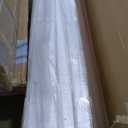 FREDBECK 42X84(Double 21x84) Bifold Door Bi-fold Barn Doors White Double with 46" Hardware Track Kit Included,Solid MDF with Water-Proof PVC Surface for Closet,Assembly Required