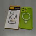 MOCCA Design for iPhone 16 Pro Max Case with Magnetic Invisible Stand [Full Camera Protection] [Compatible with Magsafe] Military Drop Shockproof Translucent Matte Case Cover 6.9",Fluorescent Green