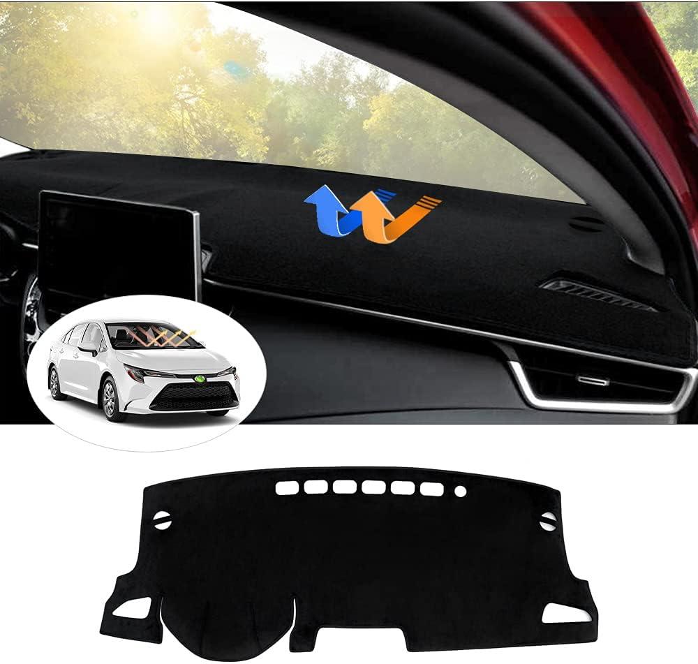 Autorder Dashboard Cover Mat for Toyota Corolla 2019-2022 2023 2024 2025 Accessories Dash Cover Flannel Dash Mat Sunshade Glare UV Rays Protector
