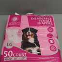American Kennel Club Female Dog Wrap, Disposable Diapers with Wetness Indicator, Large, 50 Count (LG Waist Size 18 - 27 in)