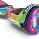Hoverboard Certified HS2.01 Bluetooth Flash Wheel with LED Light Self Balancing Wheel Electric Scooter (Rainbow Wave)