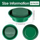 Hahood 32 Packs Floral Foam Rounds in Bowls DIY Flower Arrangement Kit Green Round Wet Flower Foam Blocks for Fresh and Artificial Flowers Arrangements, Birthday Wedding Party Decors