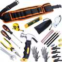 Kids Real Tool Set 25Pcs for Young Builders,Children Size Real Hand Tools Hammer,Kids Educational Tool Belt Waist Junior Boys Teens Beginner Starter Learning DIY Woodworking Construction Repair Set