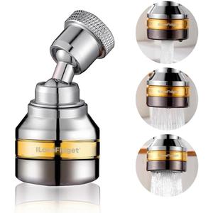 Kitchen Faucet Spray Head, Solid Brass and Stainless Steel, 360 Degree Rotatable Aerator  3 Flow Mode Adjustable, High Pressure Booster, Anti-Splash, Water Saving Faucet Sink