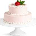 12 inch Cake Stand, White Cake Stand for 10" Cake, Ceramic Cake Plate, Round Dessert Stand, Wedding Cake Stands, Cupcake Pedestal Stand for Party, Birthday