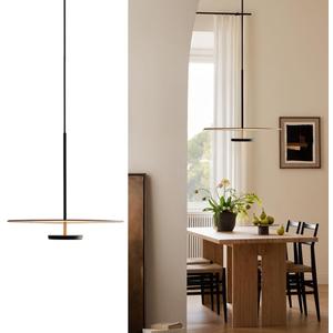 19.7'' Flying Saucer Pendant Light UFO Black Nordic MCM Mid Century Pendant Light Scandinavian Style Modern Minimalist Hanging Light Fixture for Dining Room Bedroom Kitchen Island Living Room