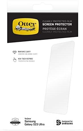 OtterBox CLEARLY PROTECTED FILM Screen Protector for Galaxy S23 Ultra, Flawless Touch Response, Fingerprint Resistant, Precision Fit, Vibrant Clarity