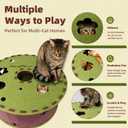 Large Cat Tunnel Bed for Multiple Cats, Scratch Resistant Indoor Cat Bed, Holds Up to 30 Lbs (L 24×24×11.8, Green)