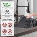 Stone Dish Drying Mat for Kitchen Counter, Foldable Diatomaceous Earth Large Dry Mats Grey 24"16"