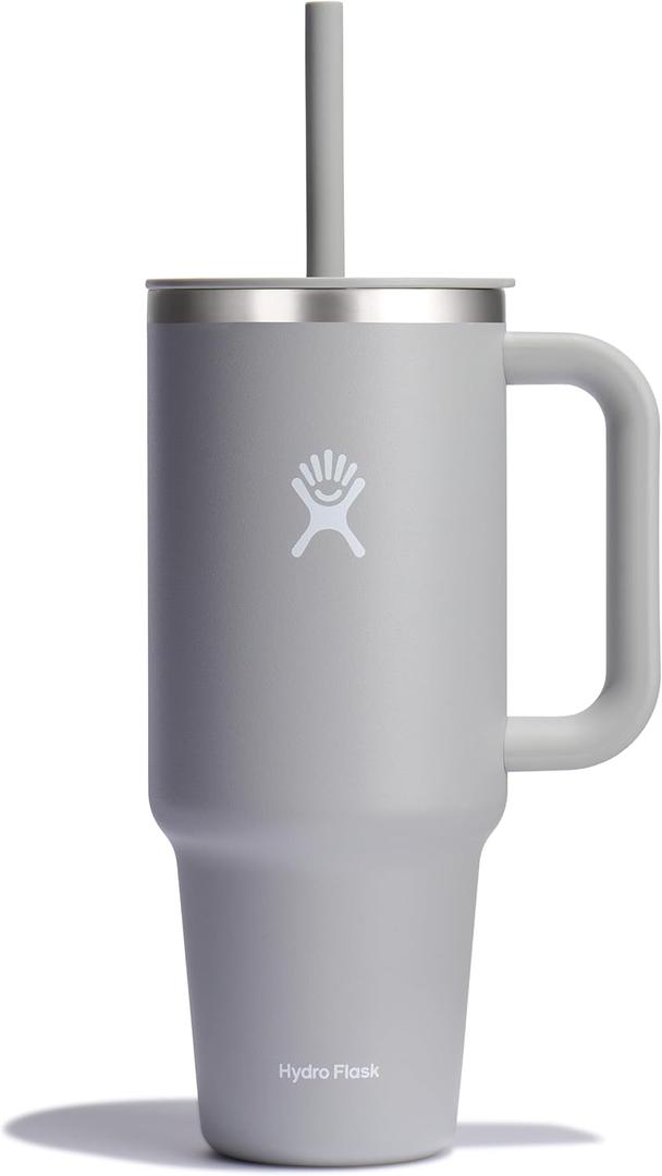 Hydro Flask 40 Oz Travel Tumbler with Handle, Lid and Straw - Insulated Stainless Steel in 40 Oz Birch