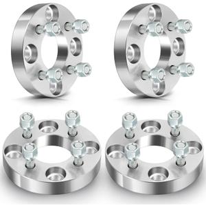 OCPTY 4x114.3 to 4x100 Wheel Adapter 1 inch Thick 4x4.5 to 4x100 Wheel spacers Adapter 4 Lug with 12x1.5 Thread Pinch Fit for 1990-2002 for Accord 2001-2004 for Optima 4pcs